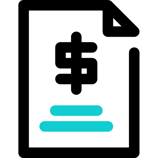 Invoice commerce and shopping invoice ticket icon