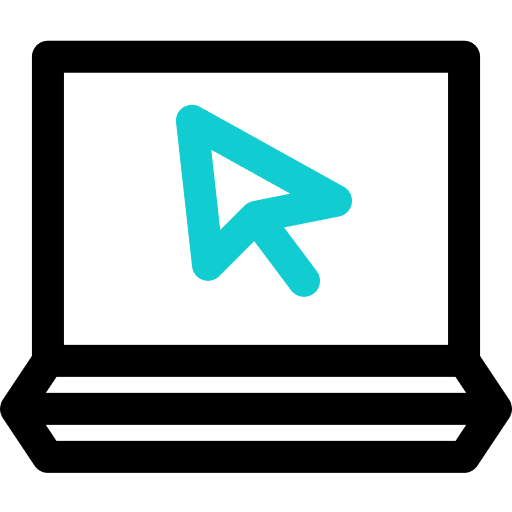 Laptop click screen cursor icon