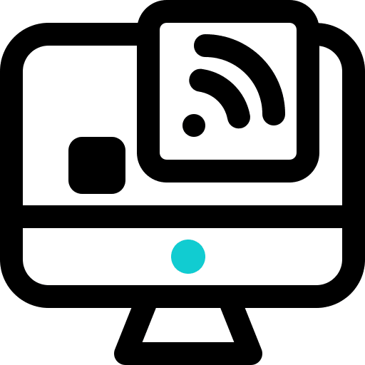 Rss monitor screen interface icon