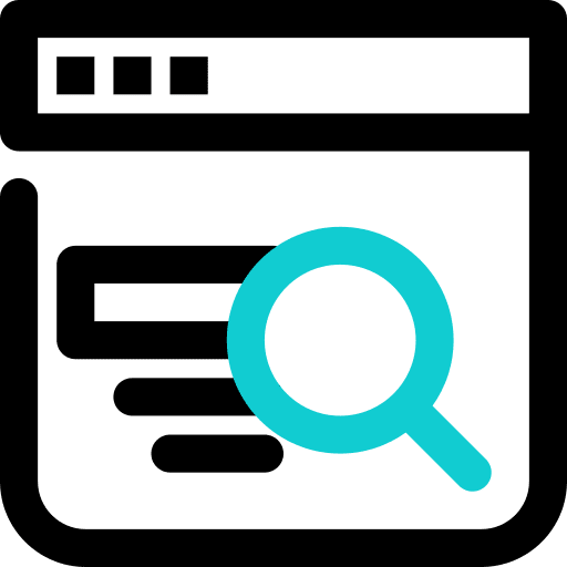 Search loupe browser search icon