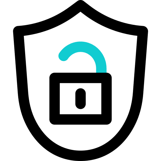 Shield padlock secure shield icon