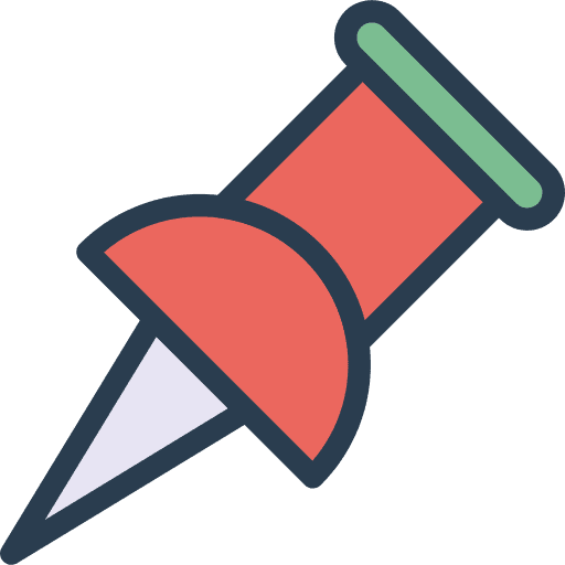 Push pin tools and utensils school material push pin icon