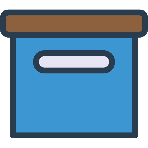 Archive storage box shipping and delivery icon
