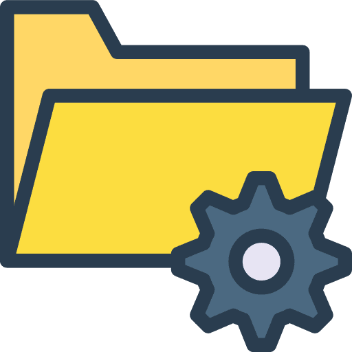 Folder setting folder configuration icon