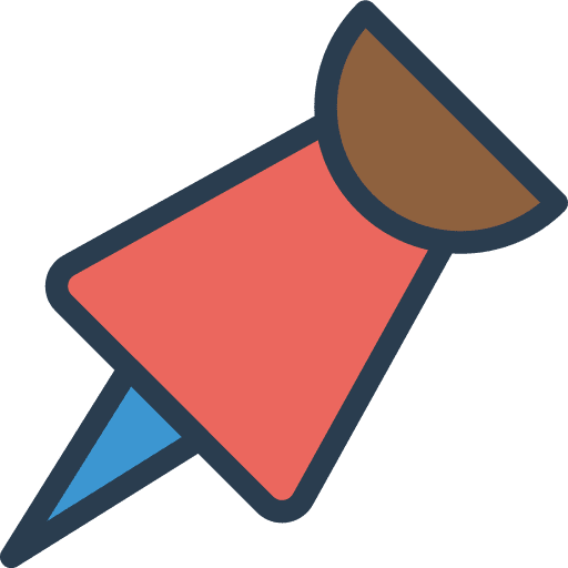 Push pin attachment school material miscellaneous icon