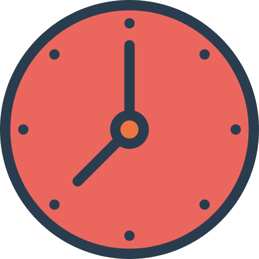Wall clock circular clock time and date watch icon