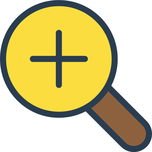 Zoom in magnifying glass loupe multimedia icon