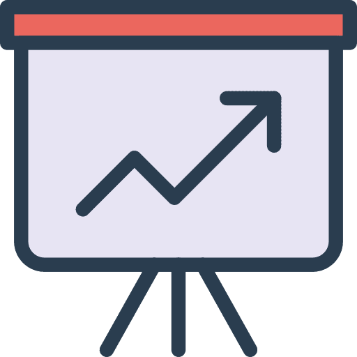 Presentation reports sales charts icon