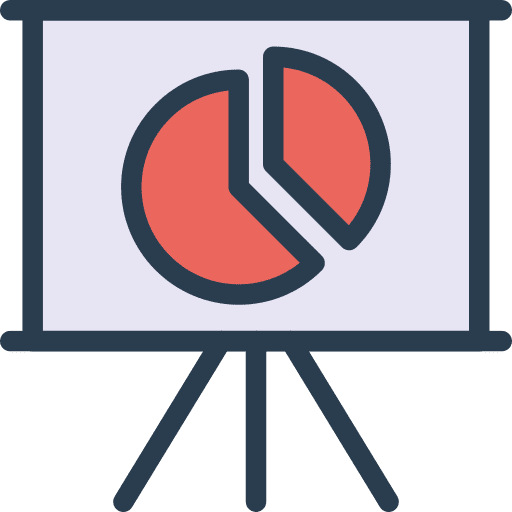 Presentation chart financial business icon