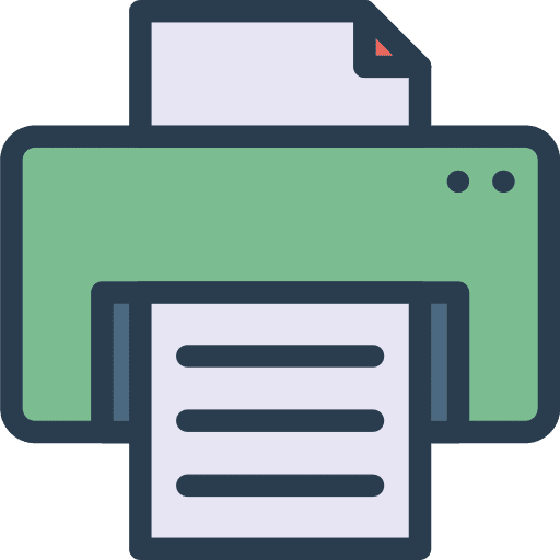 Printer electronics technology printing icon