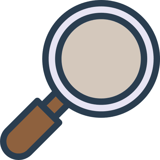 Search ui magnifying glass detective icon