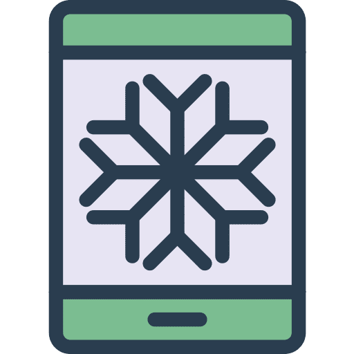 Smartphone iphone mobile phone winter icon