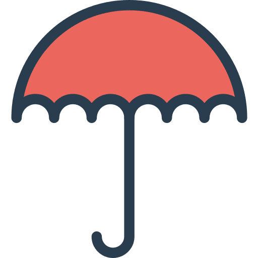 Umbrella rainy umbrella protection icon