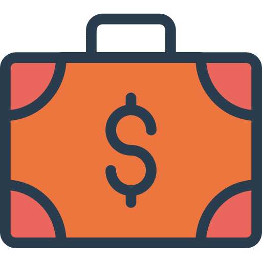 Bag work money bag income icon