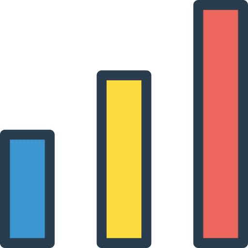 Bar chart bar graph business and finance stats icon