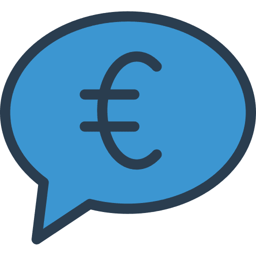 Business chat business and finance speech bubble icon
