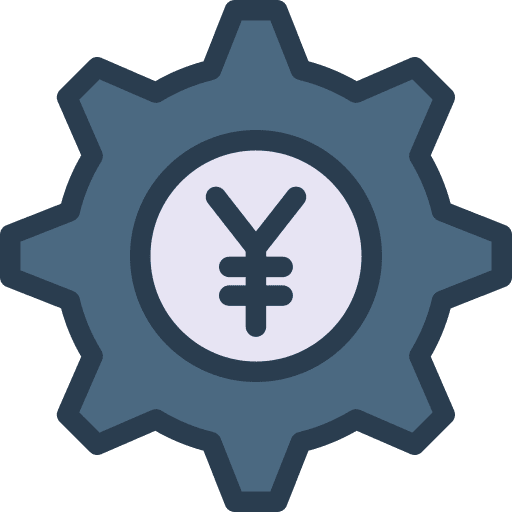 Yen gear tools and utensils settings icon