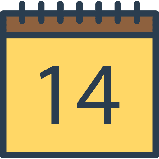 Calendar time and date calendar administration icon