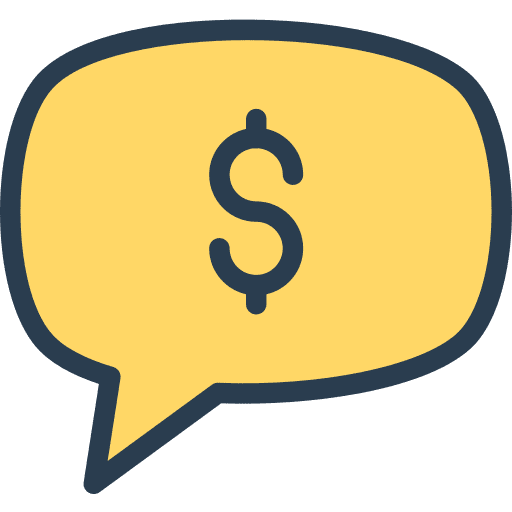 Chat chat business and finance speech balloon icon