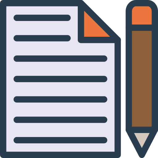 Contract signing files and folders business icon