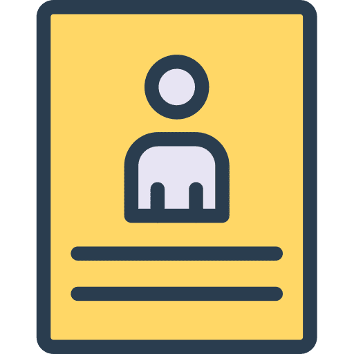 Curriculum business files and folders personal profile icon