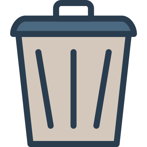 Delete trash miscellaneous rubbish can icon