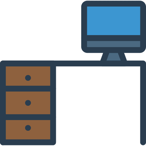 Desk tool furniture house things icon