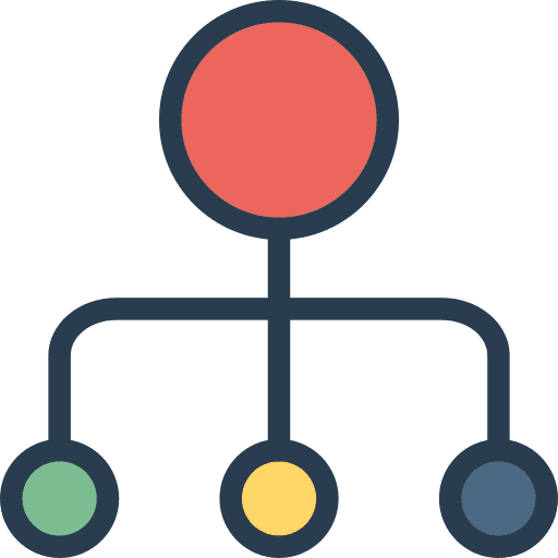 Diagram networking breakdown interface icon