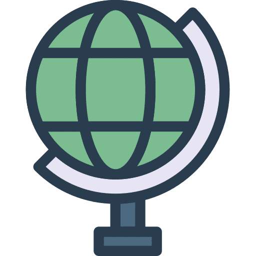 Earth globe maps and location maps and flags earth globe icon