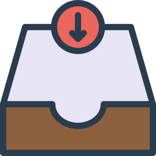 Email inbox communications tray icon