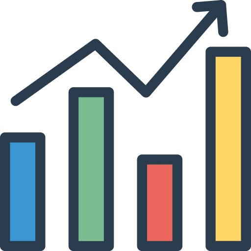 Analytics bar chart business business and finance icon