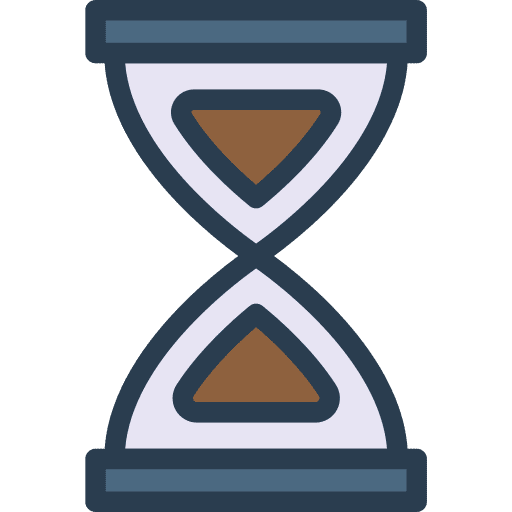 Hourglass waiting hourglass time and date icon