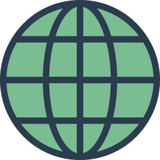 Internet maps and location earth grid earth globe icon