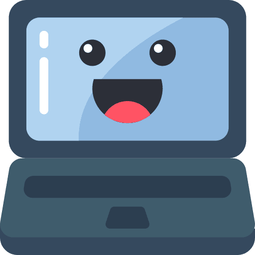 Computer happy electronics technology icon