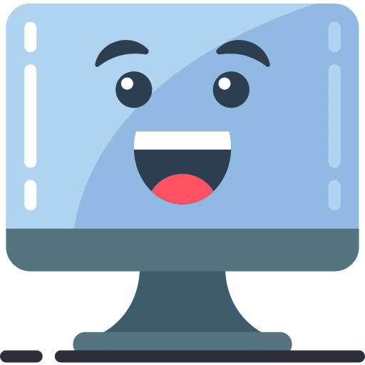 Computer smileys happy screen icon