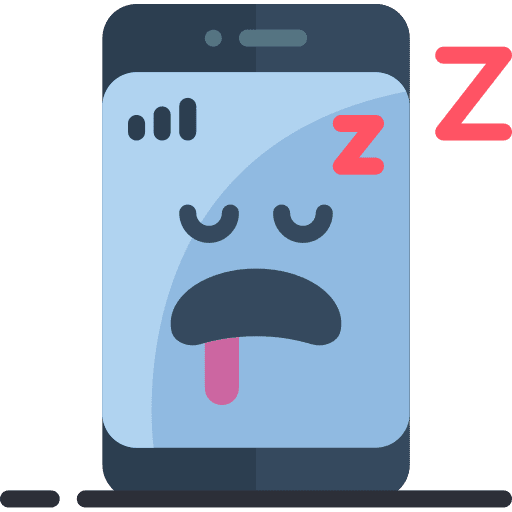 Mobile sleepy mobile phone smileys icon