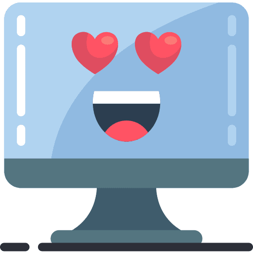 Computer technology love smileys icon