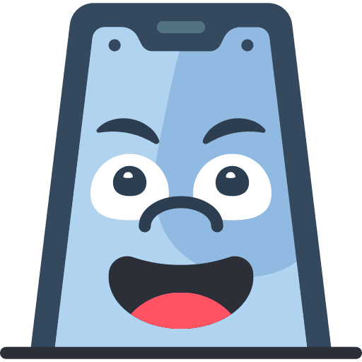 Mobile electronics happy technology icon