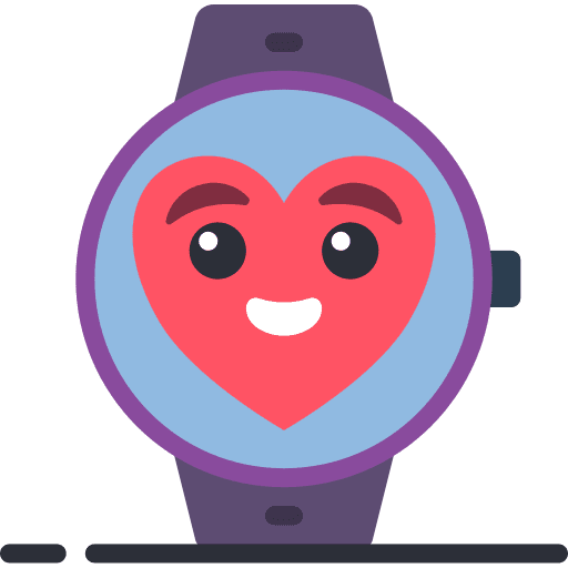 Smartwatch multimedia device love icon