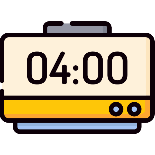 Alarm clock electronics digital alarm clock time icon