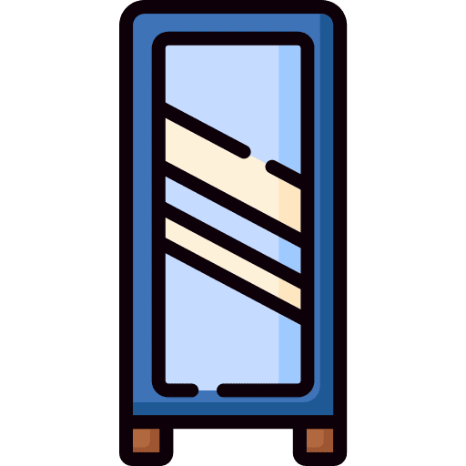 Mirror bathroom stand mirror icon