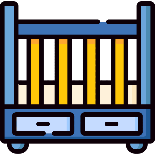 Cradle crib furniture and household baby crib icon