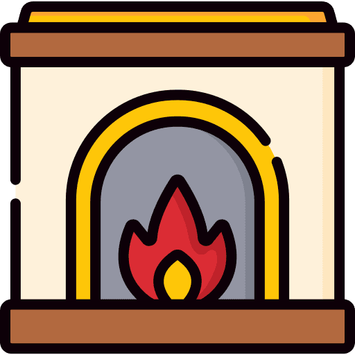 Fireplace winter fireplace chimney icon