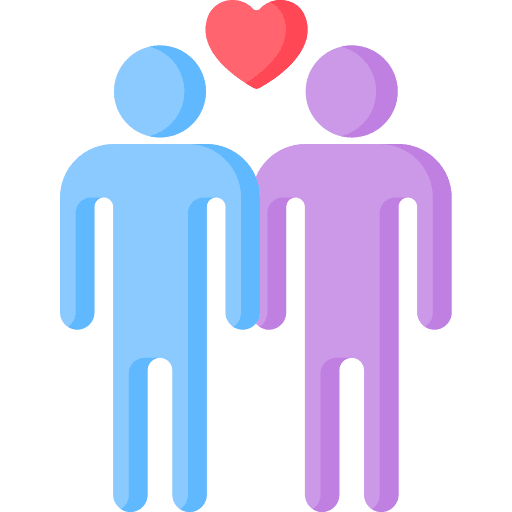 Gay couple people boyfriends icon