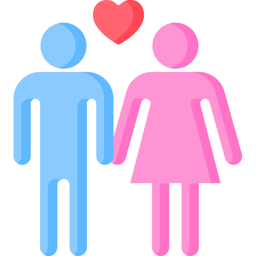 Heterosexual boyfriend avatar shapes and symbols icon