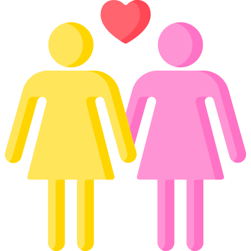 Lesbian people symbols shapes icon