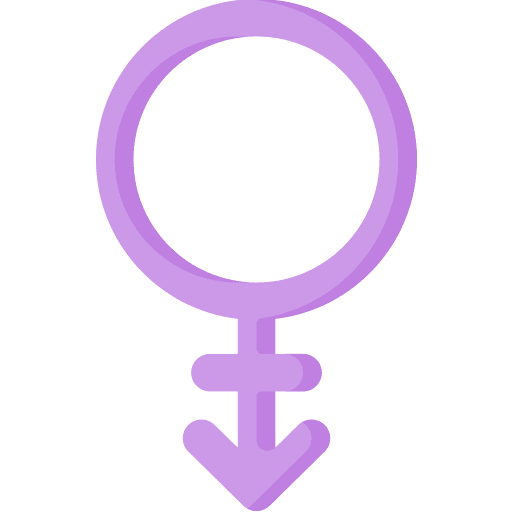 Androgyne masculine female people icon