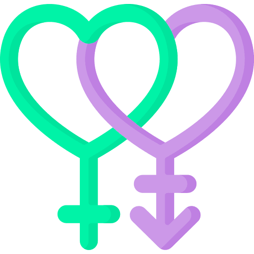Bisexual sexual gender symbol icon