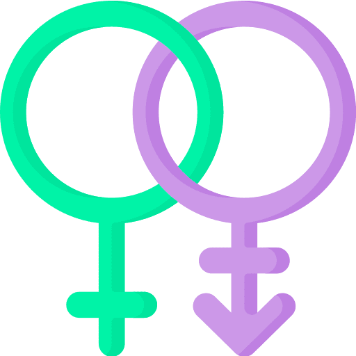 Bisexual shapes and symbols tolerance gender icon