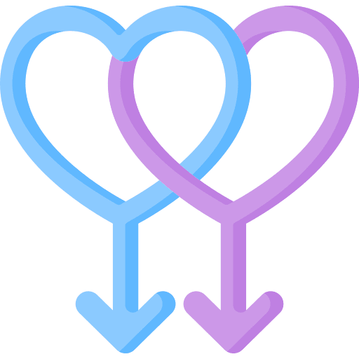 Gay male people love and romance icon